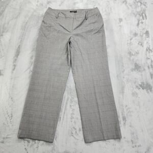 Josephine Pants Womens 12 P PETITE Black Blue Plaid‎ Straight Trouser Leg Office